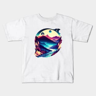 River to the Infinite - White BG Kids T-Shirt